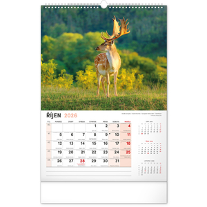 Fotografie k reklamnímu předmětu „NOTIQUE Nástěnný kalendář Myslivecký 2026, 33 x 46 cm“