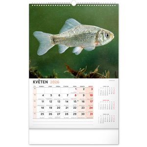 Fotografie k reklamnímu předmětu „NOTIQUE Nástěnný kalendář Rybářský 2026, 33 x 46 cm“
