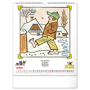 Fotografie k reklamnímu předmětu „NOTIQUE Nástěnný kalendář Josef Lada – Říkadla 2026, 30 x 34 cm“