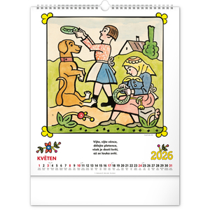 Fotografie k reklamnímu předmětu „NOTIQUE Nástěnný kalendář Josef Lada – Říkadla 2026, 30 x 34 cm“