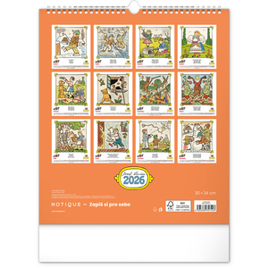 Fotografie k reklamnímu předmětu „NOTIQUE Nástěnný kalendář Josef Lada – Říkadla 2026, 30 x 34 cm“