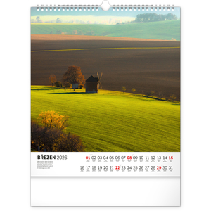 Fotografie k reklamnímu předmětu „NOTIQUE Nástěnný kalendář Toulky moravskou krajinou 2026, 30 x 34 cm“