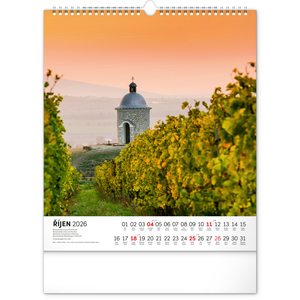 Fotografie k reklamnímu předmětu „NOTIQUE Nástěnný kalendář Toulky moravskou krajinou 2026, 30 x 34 cm“