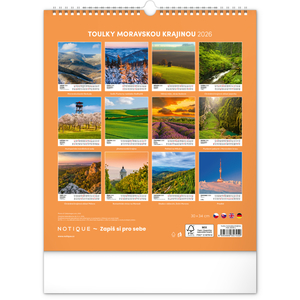 Fotografie k reklamnímu předmětu „NOTIQUE Nástěnný kalendář Toulky moravskou krajinou 2026, 30 x 34 cm“