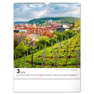 Fotografie k reklamnímu předmětu „NOTIQUE Nástěnný kalendář Praha 2026, 30 x 34 cm“