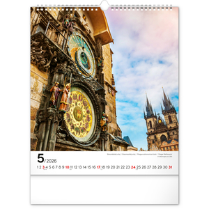 Fotografie k reklamnímu předmětu „NOTIQUE Nástěnný kalendář Praha 2026, 30 x 34 cm“