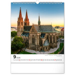 Fotografie k reklamnímu předmětu „NOTIQUE Nástěnný kalendář Praha 2026, 30 x 34 cm“