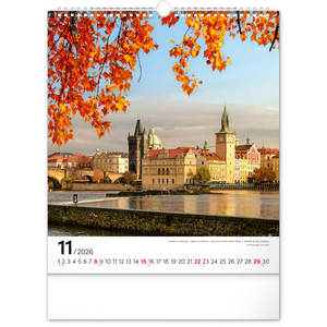 Fotografie k reklamnímu předmětu „NOTIQUE Nástěnný kalendář Praha 2026, 30 x 34 cm“