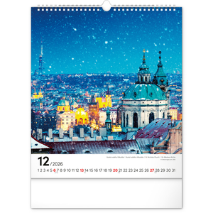 Fotografie k reklamnímu předmětu „NOTIQUE Nástěnný kalendář Praha 2026, 30 x 34 cm“