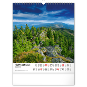 Fotografie k reklamnímu předmětu „NOTIQUE Nástěnný kalendář Šumava 2026, 30 x 34 cm“
