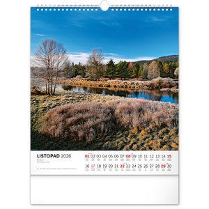 Fotografie k reklamnímu předmětu „NOTIQUE Nástěnný kalendář Šumava 2026, 30 x 34 cm“