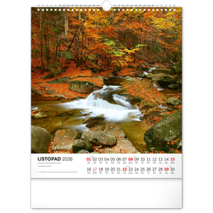 Fotografie k reklamnímu předmětu „NOTIQUE Nástěnný kalendář Krkonoše 2026, 30 x 34 cm“