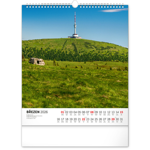 Fotografie k reklamnímu předmětu „NOTIQUE Nástěnný kalendář Toulky českou krajinou 2026, 30 x 34 cm“