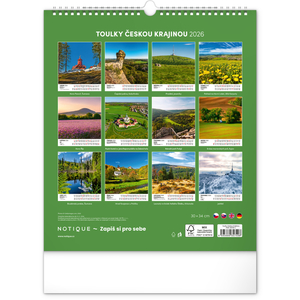 Fotografie k reklamnímu předmětu „NOTIQUE Nástěnný kalendář Toulky českou krajinou 2026, 30 x 34 cm“