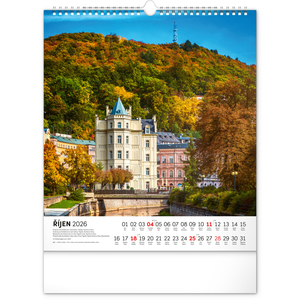 Fotografie k reklamnímu předmětu „NOTIQUE Nástěnný kalendář Česká republika 2026, 30 x 34 cm“