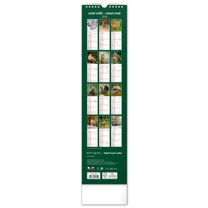 Fotografie k reklamnímu předmětu „NOTIQUE Nástěnný kalendář Lesní zvěř – Lesná zver 2026, 12 x 48 cm“