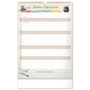 Fotografie k reklamnímu předmětu „NOTIQUE Nástěnný kalendář Rodinný plánovací Harry Potter 2026, 33 x 46 cm“