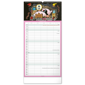 Fotografie k reklamnímu předmětu „NOTIQUE Nástěnný kalendář Rodinný plánovací Krteček 2026, 21 x 42 cm“