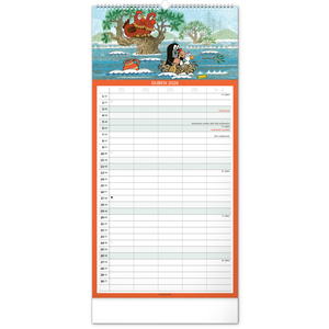 Fotografie k reklamnímu předmětu „NOTIQUE Nástěnný kalendář Rodinný plánovací Krteček 2026, 21 x 42 cm“