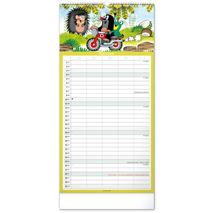 Fotografie k reklamnímu předmětu „NOTIQUE Nástěnný kalendář Rodinný plánovací Krteček 2026, 21 x 42 cm“