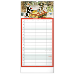 Fotografie k reklamnímu předmětu „NOTIQUE Nástěnný kalendář Rodinný plánovací Krteček 2026, 21 x 42 cm“