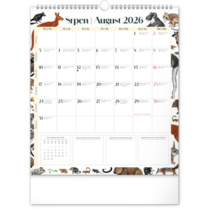 Fotografie k reklamnímu předmětu „NOTIQUE Nástěnný plánovací kalendář Animalium 2026, 30 x 34 cm“