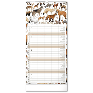 Fotografie k reklamnímu předmětu „NOTIQUE Nástěnný kalendář Rodinný plánovací Animalium 2026, 21 x 42 cm“