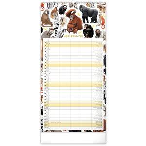Fotografie k reklamnímu předmětu „NOTIQUE Nástěnný kalendář Rodinný plánovací Animalium 2026, 21 x 42 cm“
