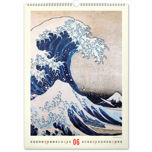 Fotografie k reklamnímu předmětu „NOTIQUE Nástěnný kalendář Vintage plakáty – japonské umění 2027, 33 x 46 cm“