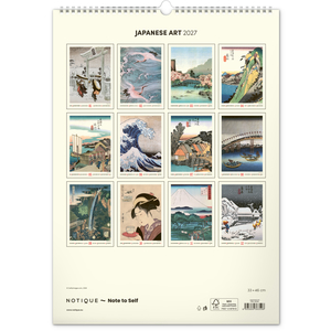 Fotografie k reklamnímu předmětu „NOTIQUE Nástěnný kalendář Vintage plakáty – japonské umění 2027, 33 x 46 cm“