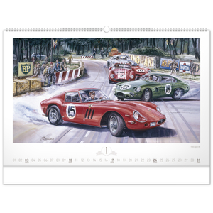 Fotografie k reklamnímu předmětu „NOTIQUE Nástěnný kalendář Oldtimers – Václav Zapadlík 2027, 64 x 42 cm“