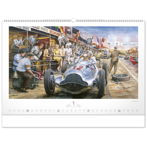 Fotografie k reklamnímu předmětu „NOTIQUE Nástěnný kalendář Oldtimers – Václav Zapadlík 2027, 64 x 42 cm“