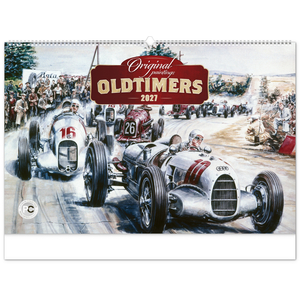 Fotografie reklamního předmětu „NOTIQUE Nástěnný kalendář Oldtimers – Václav Zapadlík 2027, 64 x 42 cm“