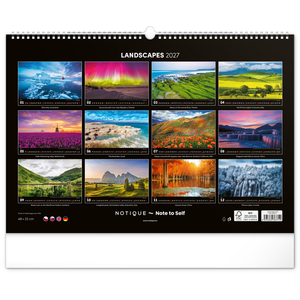 Fotografie k reklamnímu předmětu „NOTIQUE Nástěnný kalendář Krajiny 2027, 48 x 33 cm“