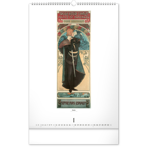 Fotografie k reklamnímu předmětu „NOTIQUE Nástěnný kalendář Alfons Mucha 2027, 33 x 46 cm“