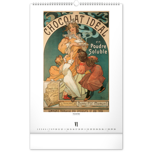 Fotografie k reklamnímu předmětu „NOTIQUE Nástěnný kalendář Alfons Mucha 2027, 33 x 46 cm“