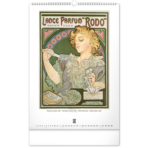 Fotografie k reklamnímu předmětu „NOTIQUE Nástěnný kalendář Alfons Mucha 2027, 33 x 46 cm“
