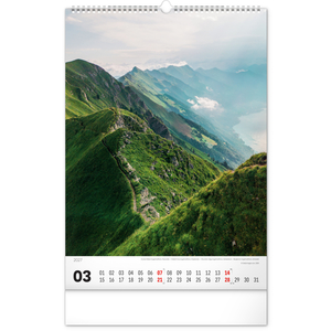 Fotografie k reklamnímu předmětu „NOTIQUE Nástěnný kalendář Hory 2027, 33 x 46 cm“
