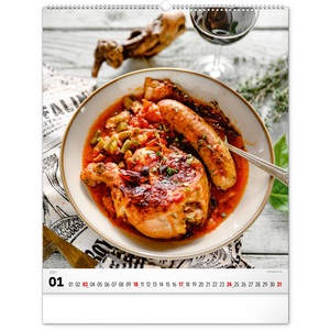 Fotografie k reklamnímu předmětu „NOTIQUE Nástěnný kalendář Gourmet 2027, 48 x 56 cm“