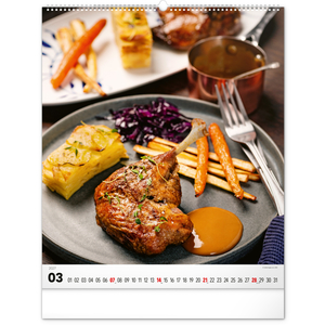 Fotografie k reklamnímu předmětu „NOTIQUE Nástěnný kalendář Gourmet 2027, 48 x 56 cm“