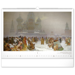 Fotografie k reklamnímu předmětu „NOTIQUE Nástěnný kalendář Slovanská epopej – Alfons Mucha 2027, 48 x 33 cm“