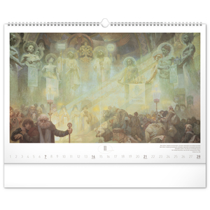 Fotografie k reklamnímu předmětu „NOTIQUE Nástěnný kalendář Slovanská epopej – Alfons Mucha 2027, 48 x 33 cm“