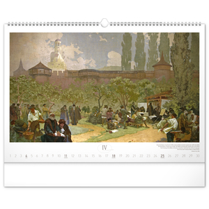 Fotografie k reklamnímu předmětu „NOTIQUE Nástěnný kalendář Slovanská epopej – Alfons Mucha 2027, 48 x 33 cm“