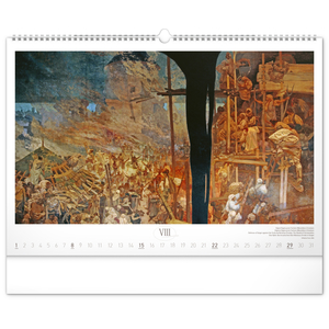 Fotografie k reklamnímu předmětu „NOTIQUE Nástěnný kalendář Slovanská epopej – Alfons Mucha 2027, 48 x 33 cm“