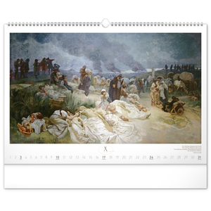 Fotografie k reklamnímu předmětu „NOTIQUE Nástěnný kalendář Slovanská epopej – Alfons Mucha 2027, 48 x 33 cm“
