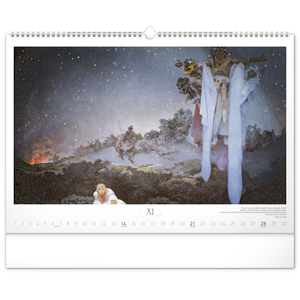 Fotografie k reklamnímu předmětu „NOTIQUE Nástěnný kalendář Slovanská epopej – Alfons Mucha 2027, 48 x 33 cm“