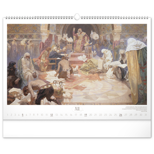 Fotografie k reklamnímu předmětu „NOTIQUE Nástěnný kalendář Slovanská epopej – Alfons Mucha 2027, 48 x 33 cm“