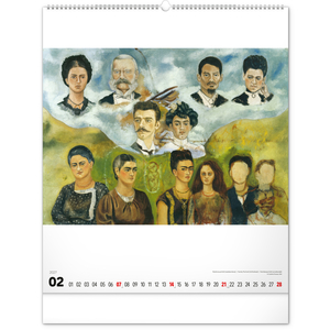 Fotografie k reklamnímu předmětu „NOTIQUE Nástěnný kalendář Frida Kahlo 2027, 48 x 56 cm“