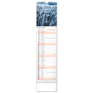 Fotografie k reklamnímu předmětu „NOTIQUE Nástěnný kalendář Krajina 2027, 12 x 48 cm“