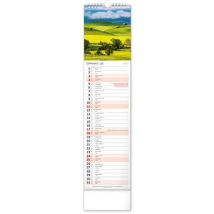 Fotografie k reklamnímu předmětu „NOTIQUE Nástěnný kalendář Krajina 2027, 12 x 48 cm“
